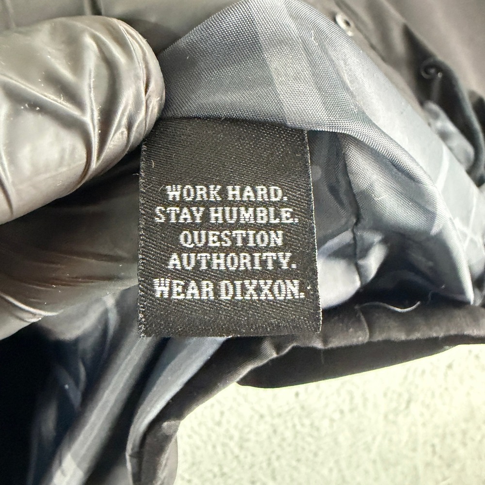 Dixxon Working Class Heroes Coaches Jacket Mens XL Black Snap Front Windbreakerr - Picture 10 of 14